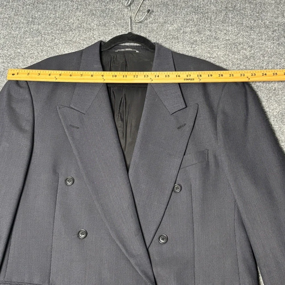 Attimo Oreste Boggio Casero Virgin Wool Double Breasted Blazer Navy Men 44L Blue